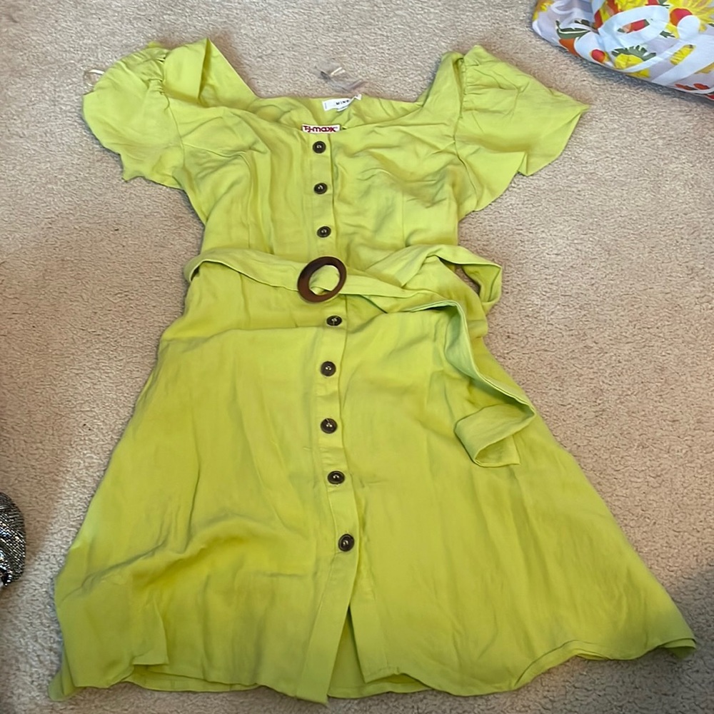 Lime green mini dress